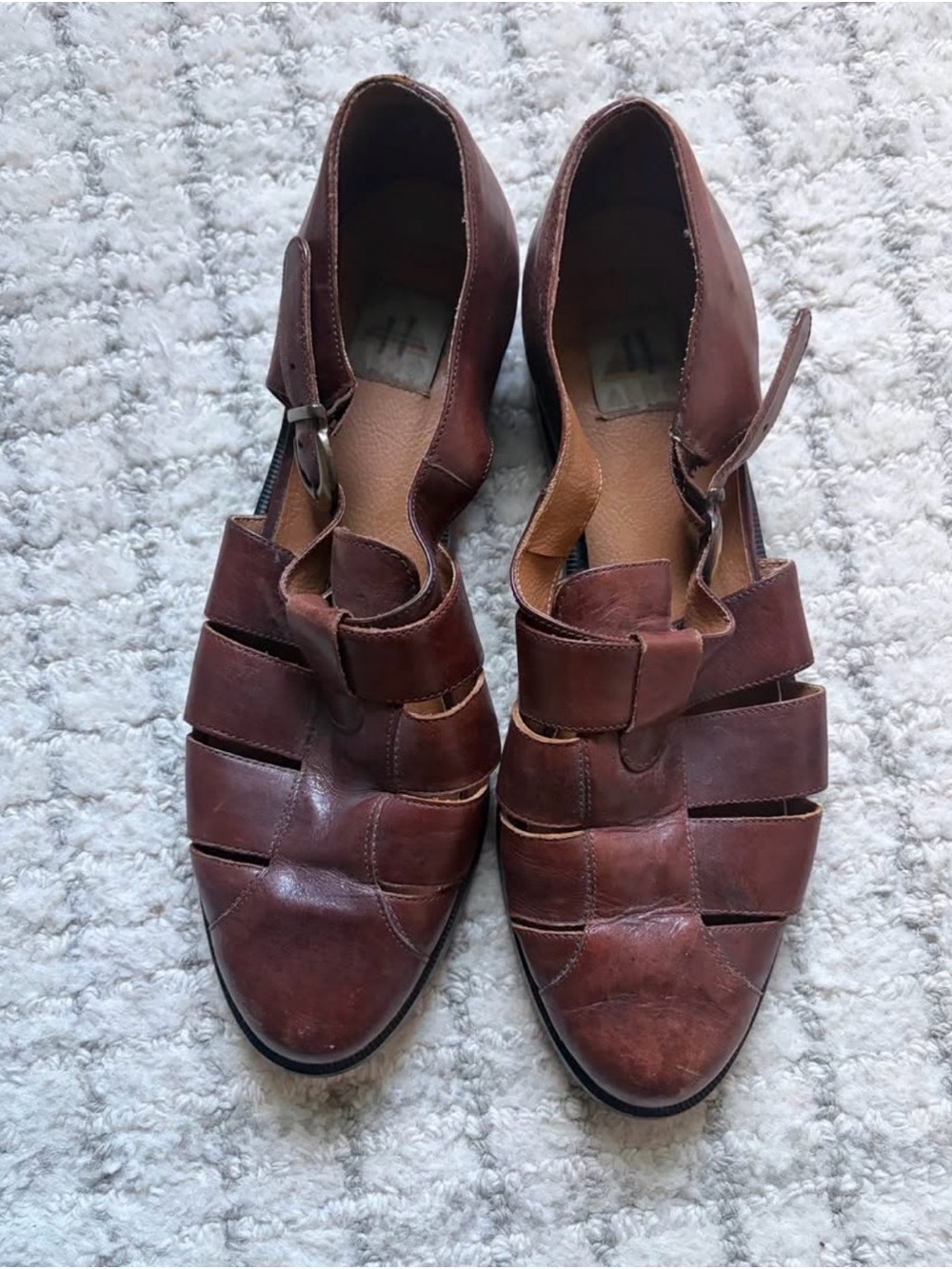 Aldo Brown Leather fisherman sandals